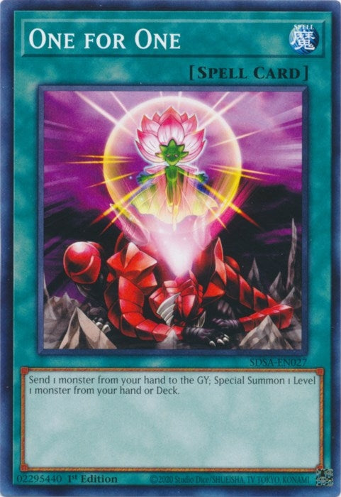 Image for One for One (SDSA-EN027) (Structure Deck: Sacred Beasts) - YuGiOh