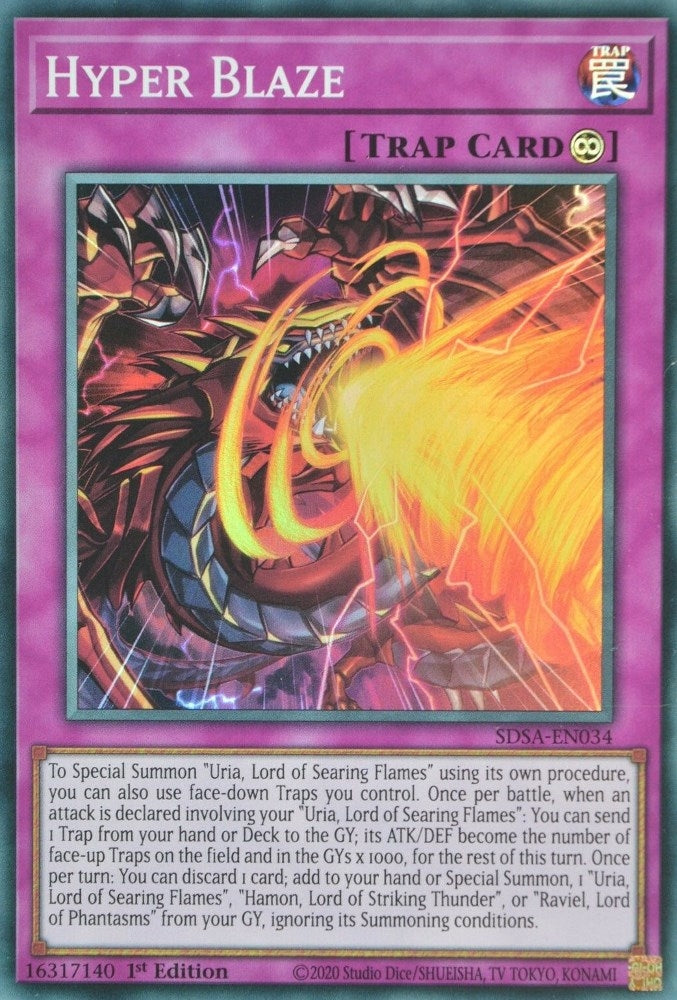 Image for Hyper Blaze (SDSA-EN034) (Structure Deck: Sacred Beasts) - YuGiOh