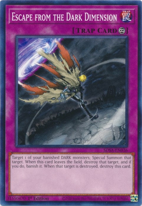 Image for Escape from the Dark Dimension (SDSA-EN036) (Structure Deck: Sacred Beasts) - YuGiOh