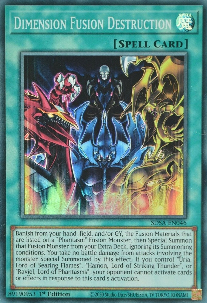 Image for Dimension Fusion Destruction (SDSA-EN046) (Structure Deck: Sacred Beasts) - YuGiOh