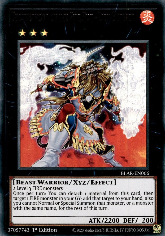 Image for Brotherhood of the Fire Fist - Lion Emperor (BLAR-EN066) (Battles of Legend: Armageddon) - YuGiOh