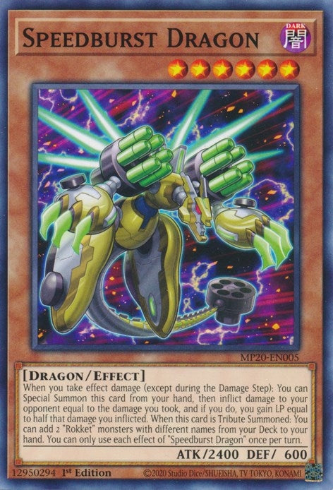 Image for Speedburst Dragon (MP20-EN005) (2020 Tin of Lost Memories) - YuGiOh