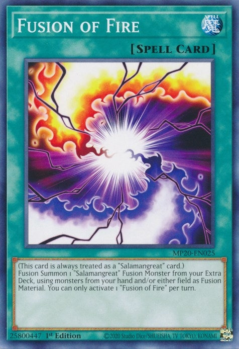 Image for Fusion of Fire (MP20-EN025) (2020 Tin of Lost Memories) - YuGiOh