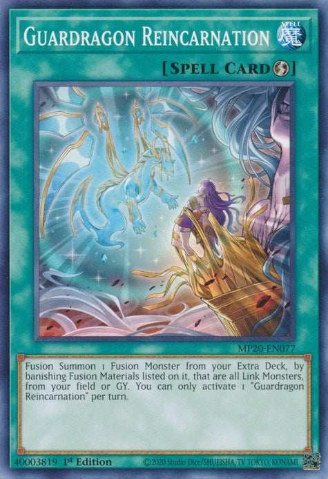 Image for Guardragon Reincarnation (MP20-EN077) (2020 Tin of Lost Memories) - YuGiOh