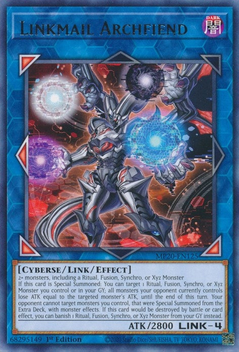Image for Linkmail Archfiend (MP20-EN125) (2020 Tin of Lost Memories) - YuGiOh