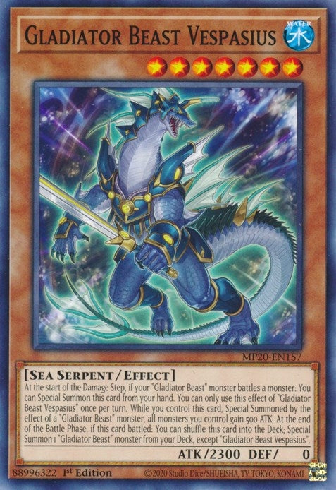 Image for Gladiator Beast Vespasius (MP20-EN157) (2020 Tin of Lost Memories) - YuGiOh