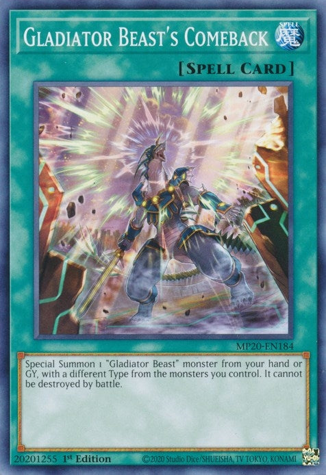 Image for Gladiator Beast's Comeback (MP20-EN184) (2020 Tin of Lost Memories) - YuGiOh