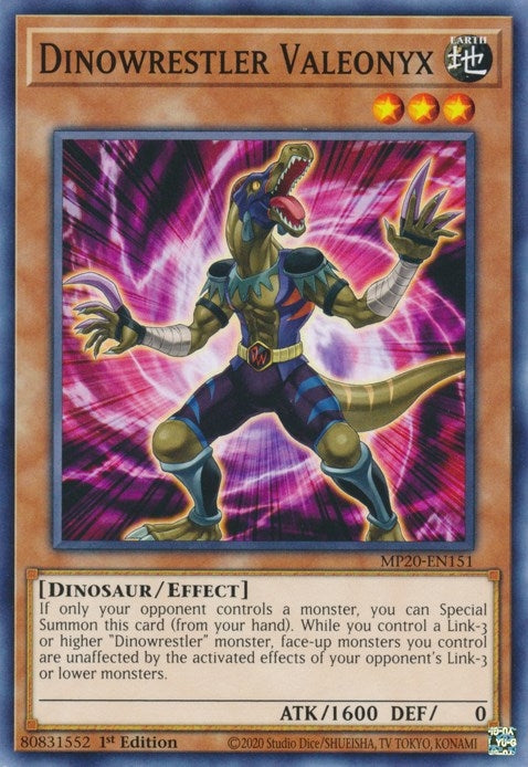 Image for Dinowrestler Valeonyx (MP20-EN151) (2020 Tin of Lost Memories) - YuGiOh