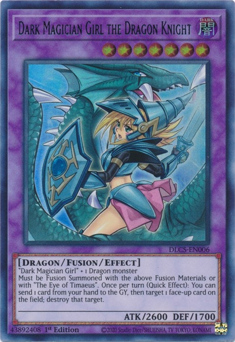 Image for Dark Magician Girl the Dragon Knight (Alternate Art) (Green) (DLCS-EN006) (Dragons of Legend: The Complete Series) - YuGiOh