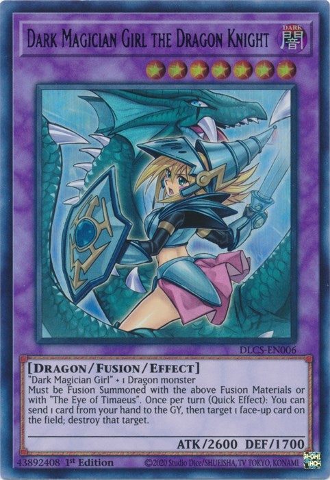 Image for Dark Magician Girl the Dragon Knight (Alternate Art) (Purple) (DLCS-EN006) (Dragons of Legend: The Complete Series) - YuGiOh