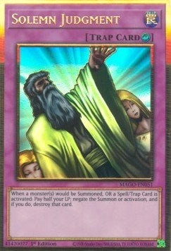 Image for Solemn Judgment (MAGO-EN051) (Maximum Gold) - YuGiOh