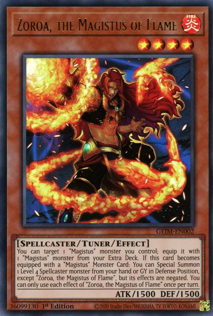 Image for Zoroa, the Magistus of Flame (GEIM-EN002) (Genesis Impact) - YuGiOh