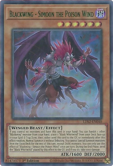 Image for Blackwing - Simoon the Poison Wind (Green) (LDS2-EN040) (Legendary Duelists: Season 2) - YuGiOh