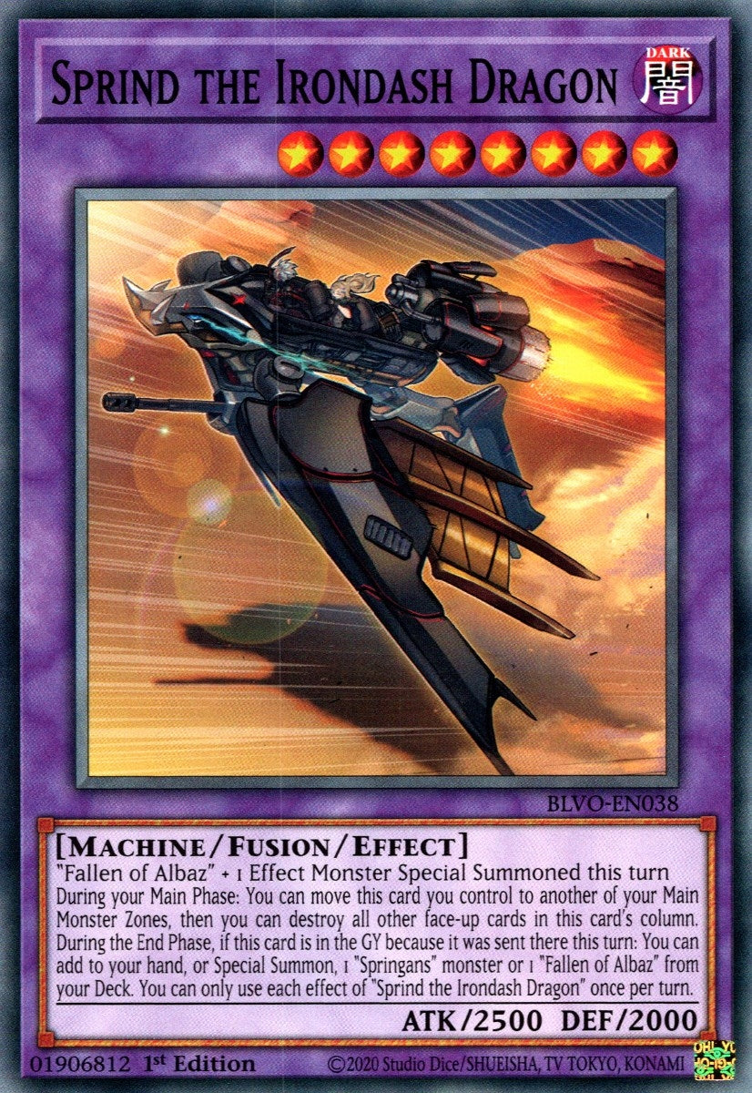 Image for Sprind the Irondash Dragon (BLVO-EN038) (Blazing Vortex) - YuGiOh