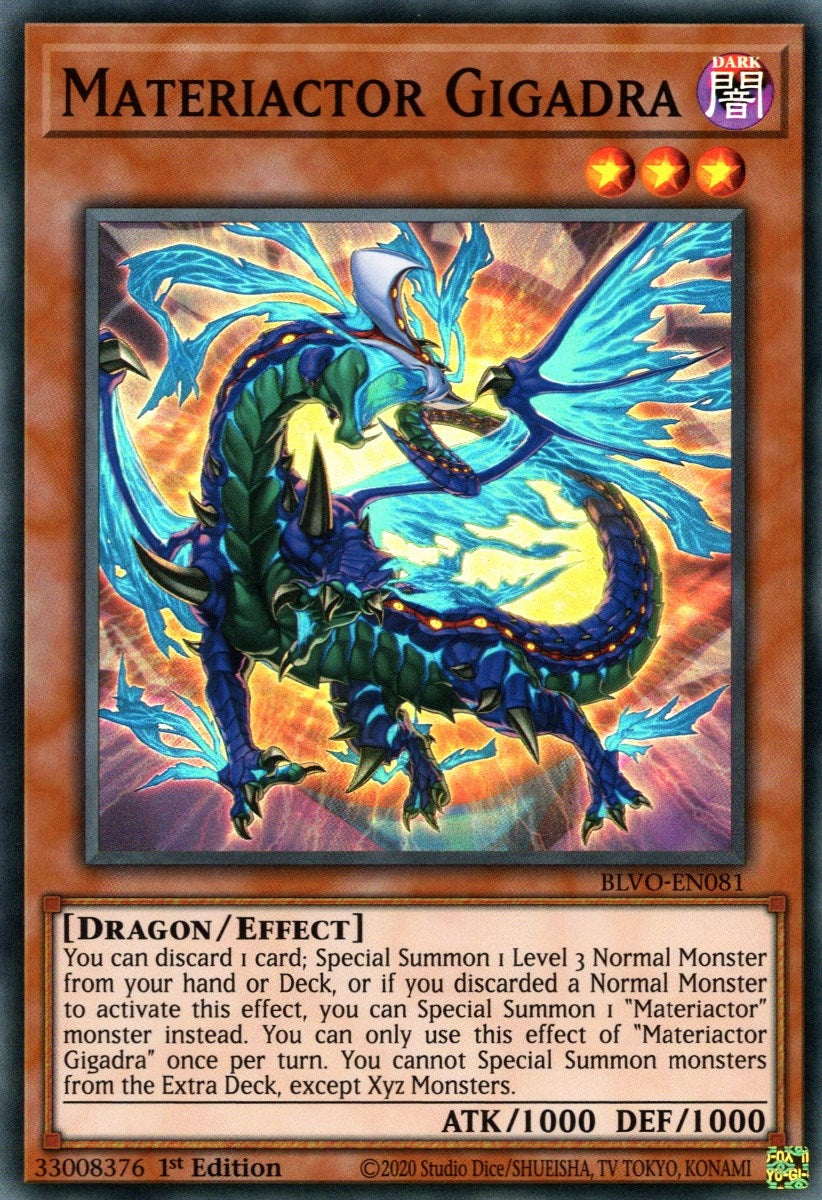 Image for Materiactor Gigadra (BLVO-EN081) (Blazing Vortex) - YuGiOh