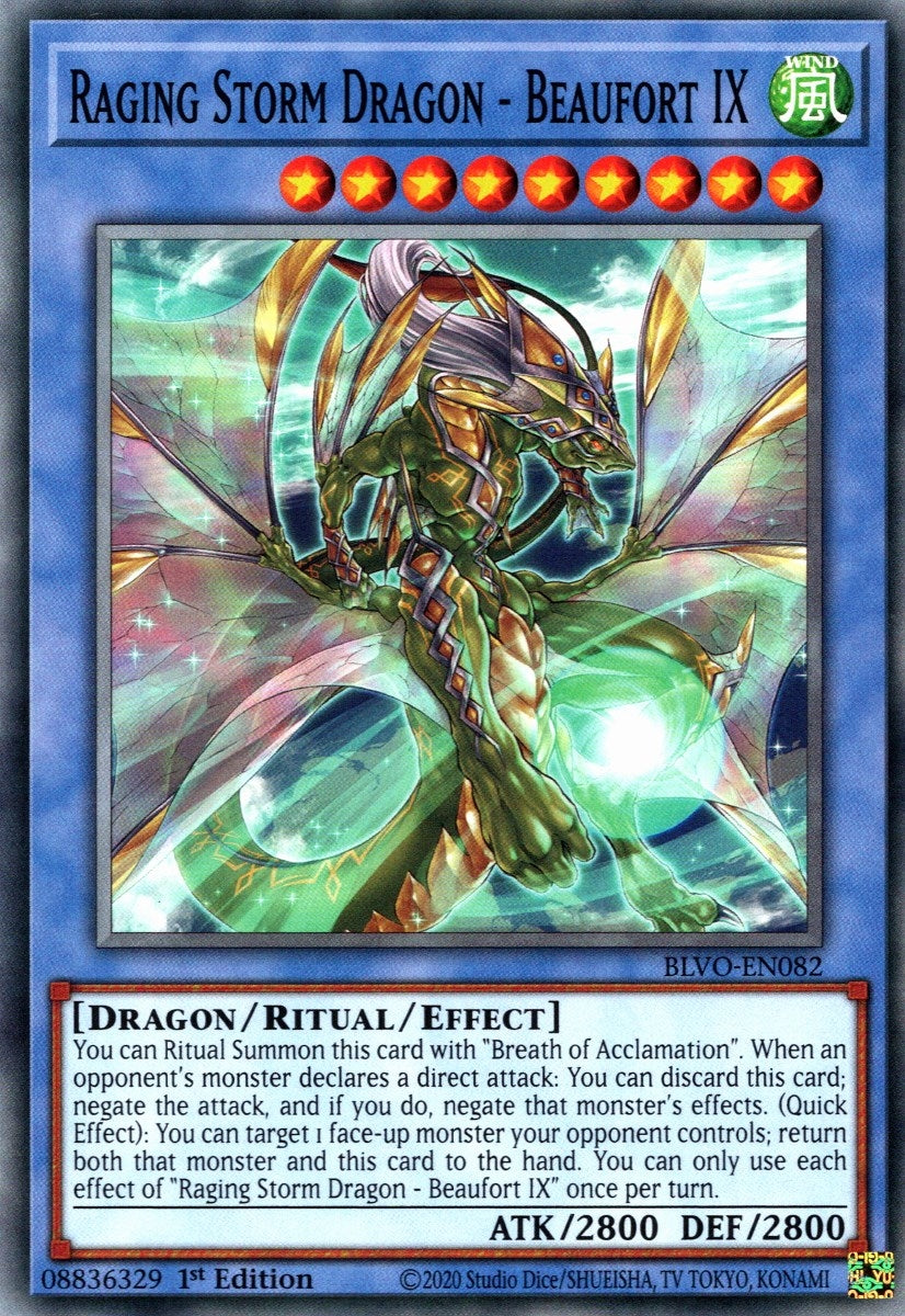 Image for Raging Storm Dragon - Beaufort IX (BLVO-EN082) (Blazing Vortex) - YuGiOh