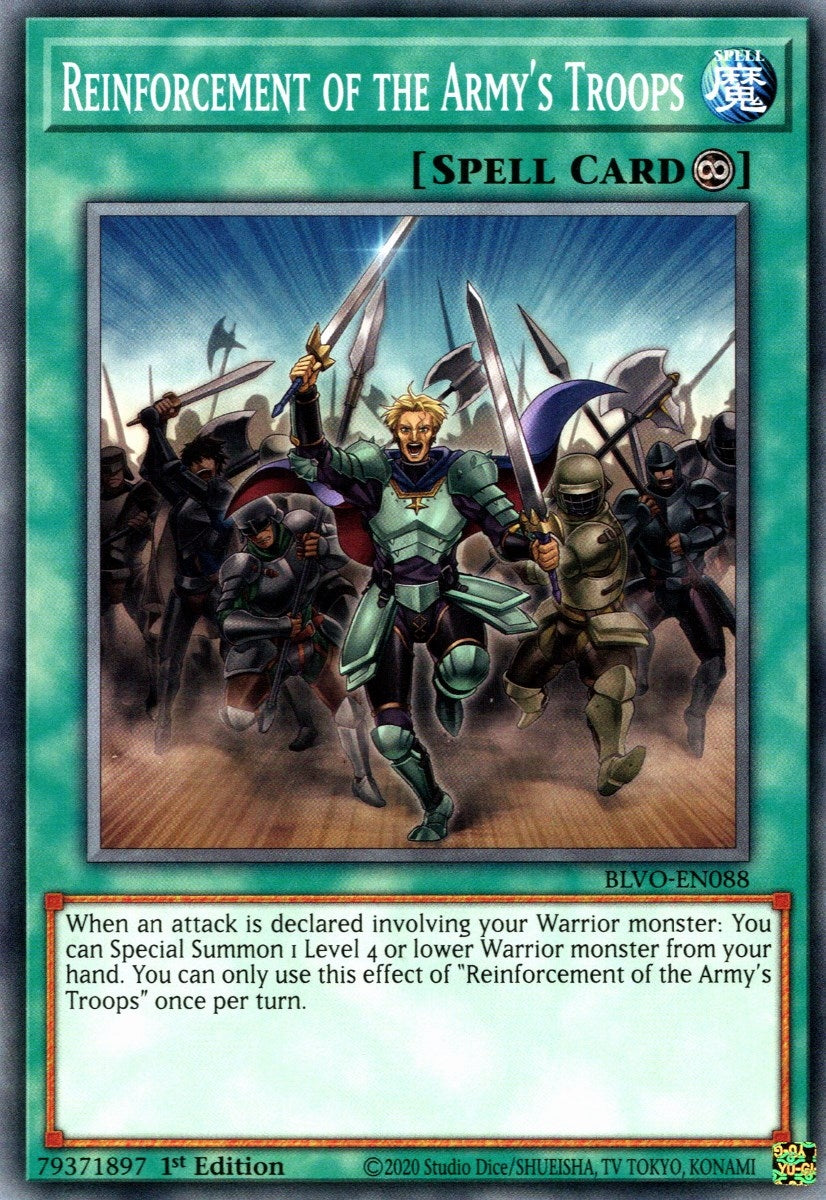 Image for Reinforcement of the Army's Troops (BLVO-EN088) (Blazing Vortex) - YuGiOh