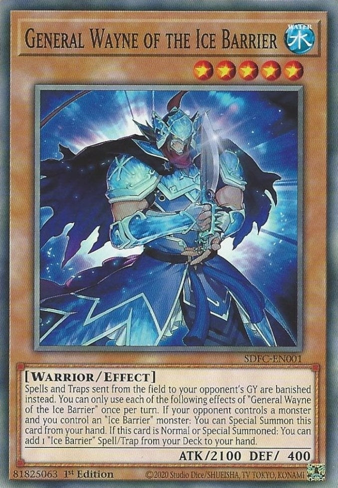 Image for General Wayne of the Ice Barrier (SDFC-EN001) (Structure Deck: Freezing Chains) - YuGiOh
