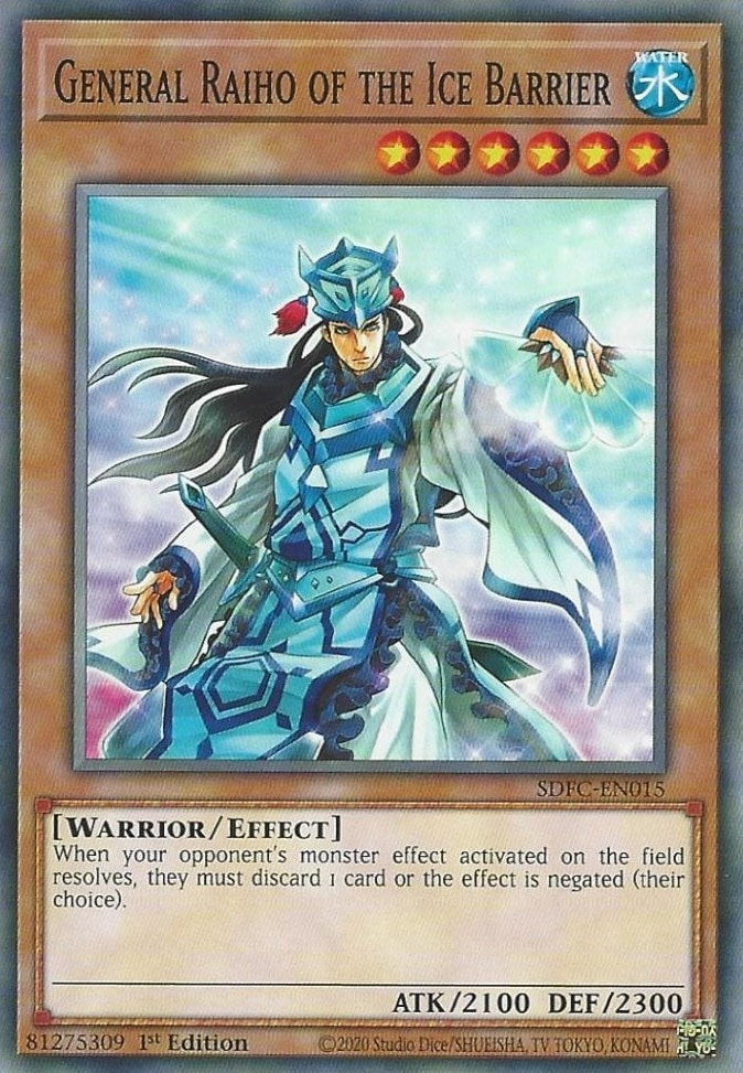 Image for General Raiho of the Ice Barrier (SDFC-EN015) (Structure Deck: Freezing Chains) - YuGiOh