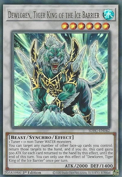 Image for Dewloren, Tiger King of the Ice Barrier (SDFC-EN042) (Structure Deck: Freezing Chains) - YuGiOh