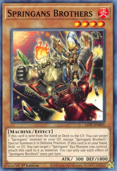 Image for Springans Brothers (LIOV-EN005) (Lightning Overdrive) - YuGiOh