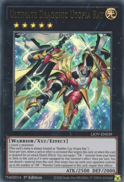 Image for Ultimate Dragonic Utopia Ray (LIOV-EN039) (Lightning Overdrive) - YuGiOh