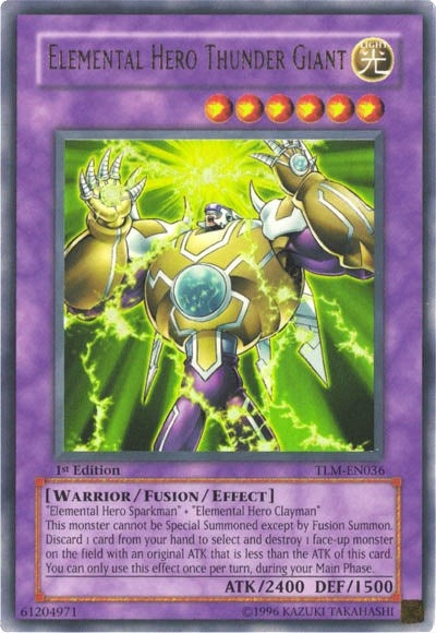 Image for Elemental HERO Thunder Giant (TLM-EN036) (The Lost Millennium) - YuGiOh