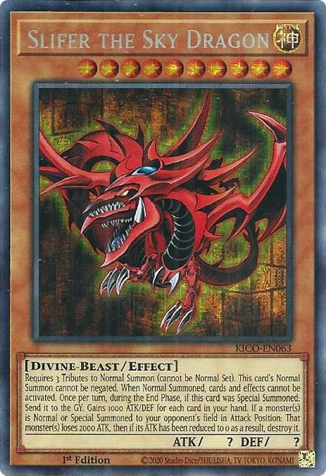 Image for Slifer the Sky Dragon (Secret Pharaoh's Rare) (KICO-EN063) (King's Court) - YuGiOh