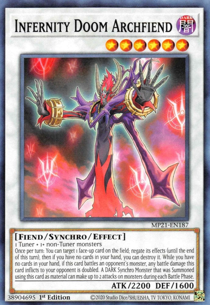 Image for Infernity Doom Archfiend (MP21-EN187) (2021 Tin of Ancient Battles) - YuGiOh