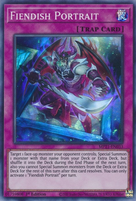 Image for Fiendish Portrait (MP21-EN033) (2021 Tin of Ancient Battles) - YuGiOh