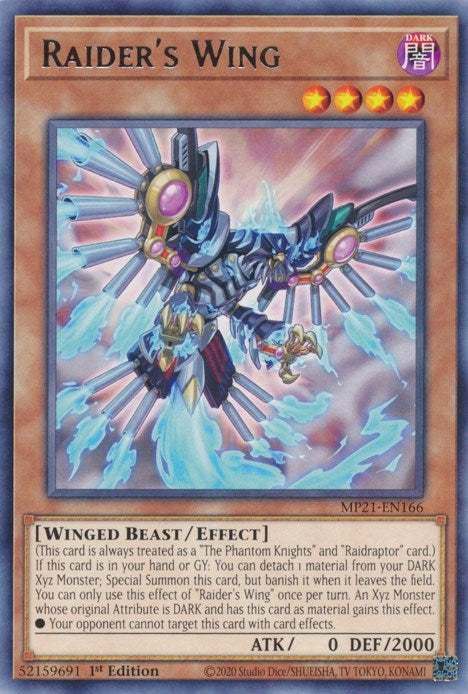 Image for Raider's Wing (MP21-EN166) (2021 Tin of Ancient Battles) - YuGiOh