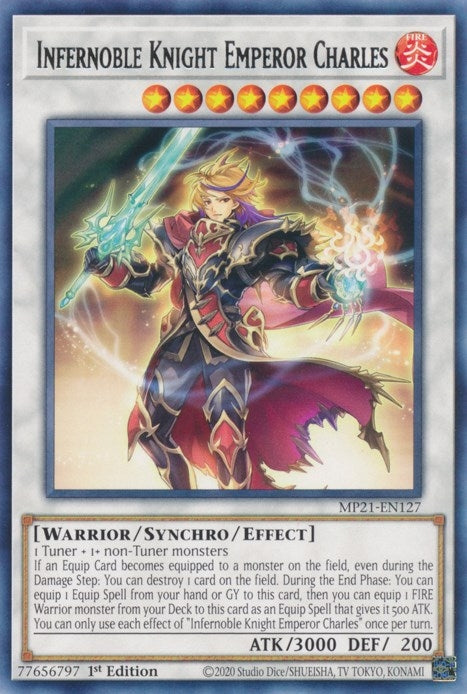 Image for Infernoble Knight Emperor Charles (MP21-EN127) (2021 Tin of Ancient Battles) - YuGiOh