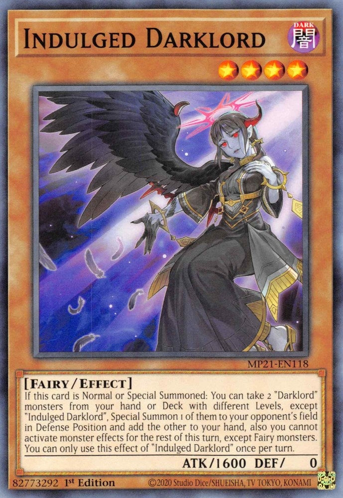 Image for Indulged Darklord (MP21-EN118) (2021 Tin of Ancient Battles) - YuGiOh