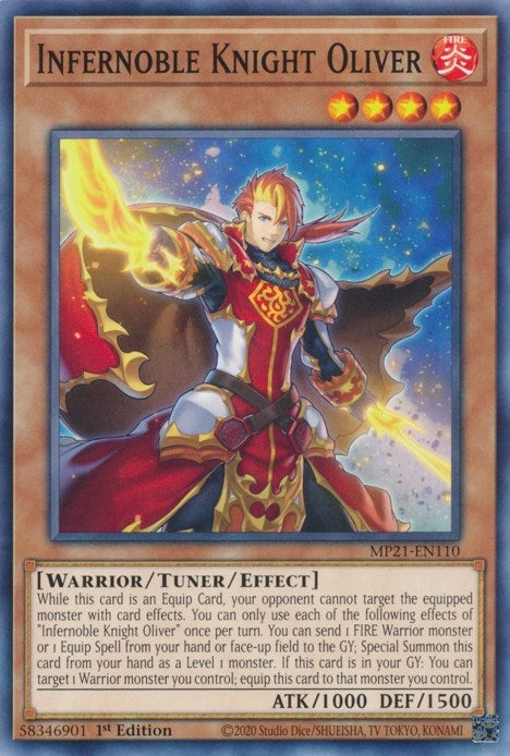 Image for Infernoble Knight Oliver (MP21-EN110) (2021 Tin of Ancient Battles) - YuGiOh