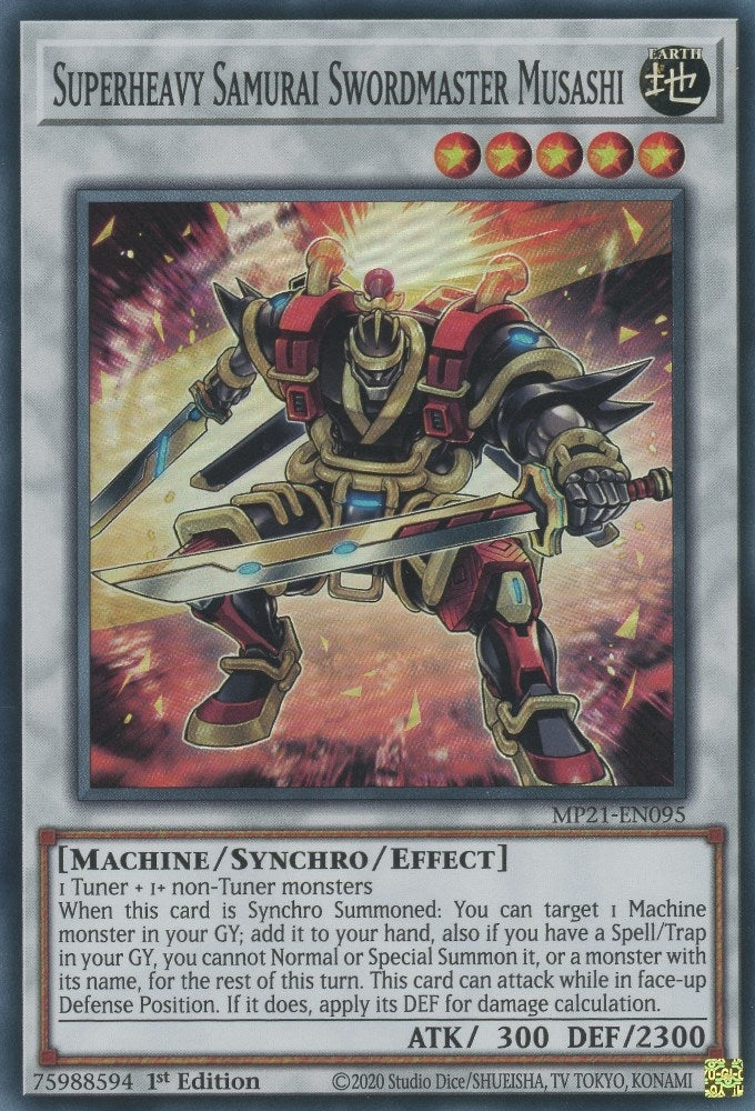 Image for Superheavy Samurai Swordmaster Musashi (MP21-EN095) (2021 Tin of Ancient Battles) - YuGiOh