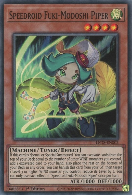 Image for Speedroid Fuki-Modoshi Piper (LED8-EN002) (Legendary Duelists: Synchro Storm) - YuGiOh