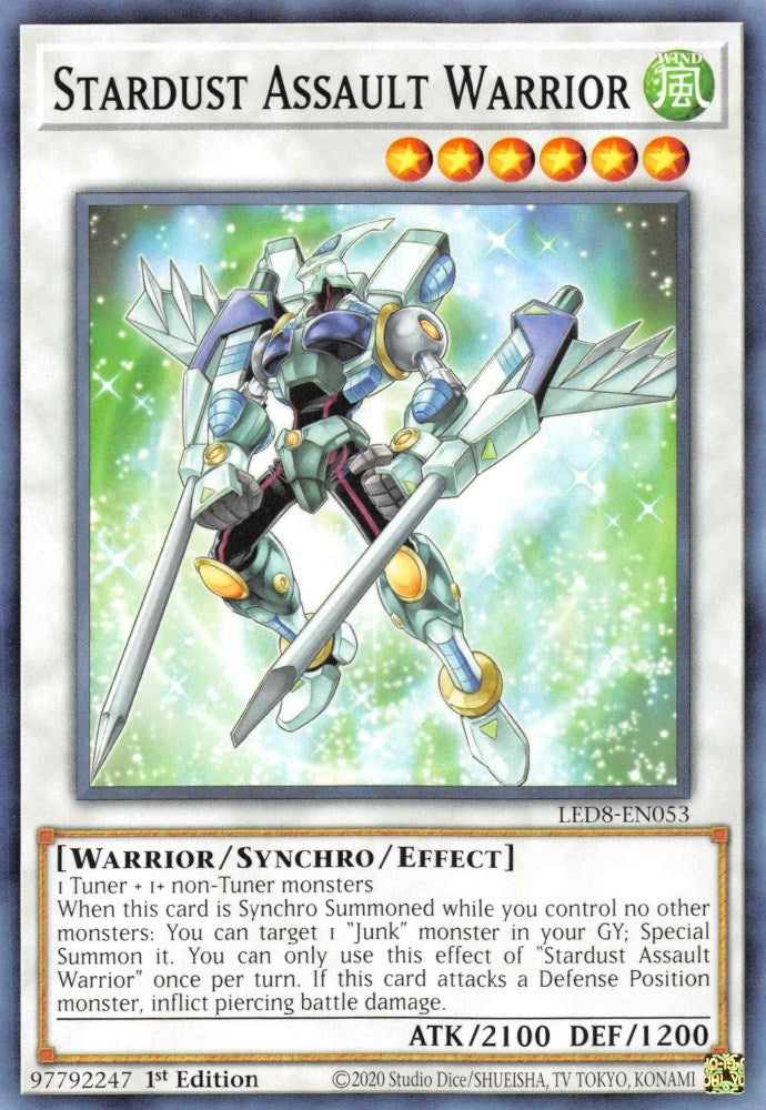 Image for Stardust Assault Warrior (LED8-EN053) (Legendary Duelists: Synchro Storm) - YuGiOh