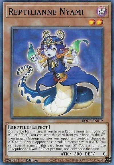 Image for Reptilianne Nyami (BODE-EN019) (Burst of Destiny) - YuGiOh