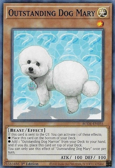 Image for Outstanding Dog Mary (BODE-EN035) (Burst of Destiny) - YuGiOh