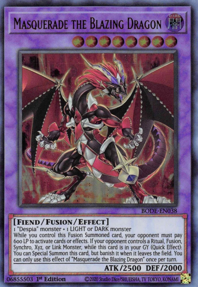 Image for Masquerade the Blazing Dragon (BODE-EN038) (Burst of Destiny) - YuGiOh