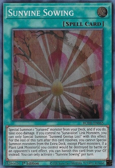 Image for Sunvine Sowing (BODE-EN065) (Burst of Destiny) - YuGiOh