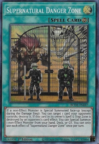 Image for Supernatural Danger Zone (BODE-EN067) (Burst of Destiny) - YuGiOh