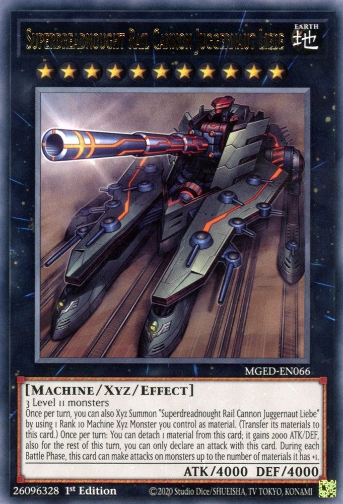Image for Superdreadnought Rail Cannon Juggernaut Liebe (MGED-EN066) (Maximum Gold: El Dorado) - YuGiOh