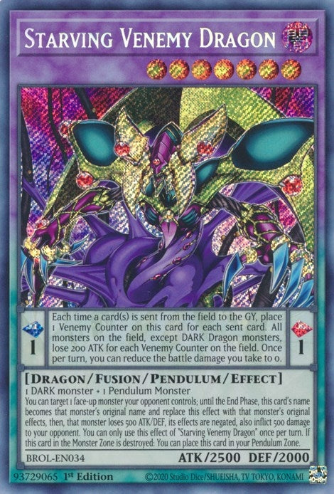 Image for Starving Venemy Dragon (BROL-EN034) (Brothers of Legend) - YuGiOh