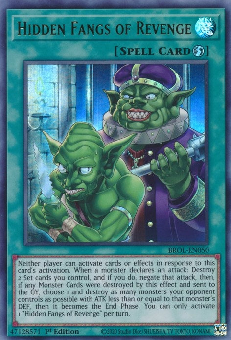 Image for Hidden Fangs of Revenge (BROL-EN050) (Brothers of Legend) - YuGiOh