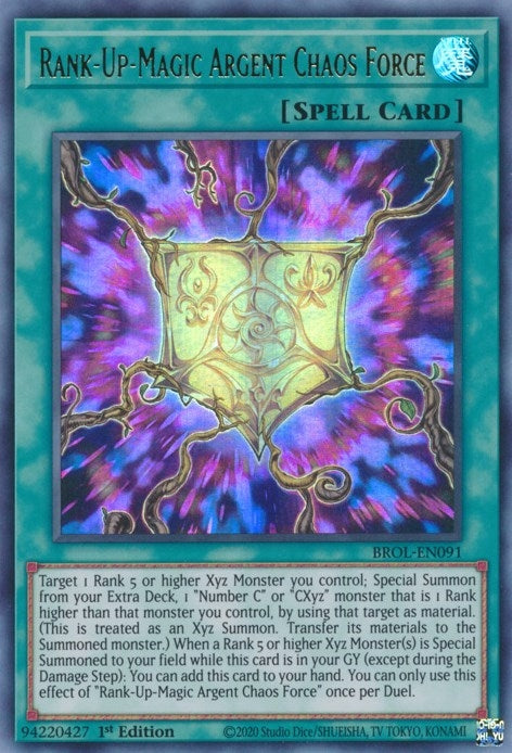 Image for Rank-Up-Magic Argent Chaos Force (BROL-EN091) (Brothers of Legend) - YuGiOh
