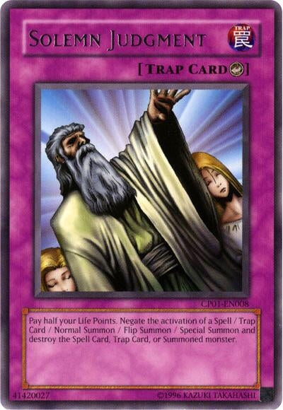 Image for Solemn Judgment (CP01-EN008) (Champion Pack 1) - YuGiOh