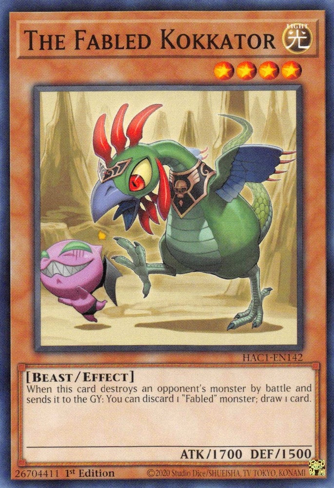 Image for The Fabled Kokkator (HAC1-EN142) (Hidden Arsenal: Chapter 1) - YuGiOh