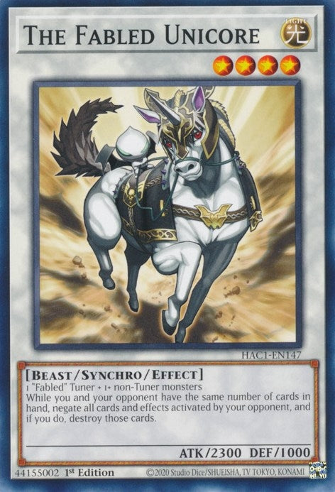 Image for The Fabled Unicore (HAC1-EN147) (Hidden Arsenal: Chapter 1) - YuGiOh