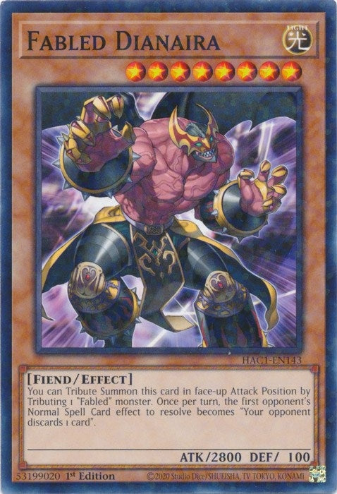 Image for Fabled Dianaira (Duel Terminal) (HAC1-EN143) (Hidden Arsenal: Chapter 1) - YuGiOh